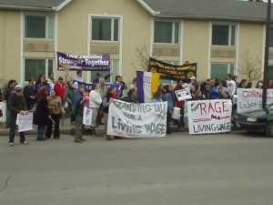 Several years ago in front of Hotel Ithaca (formerly Holiday Inn).