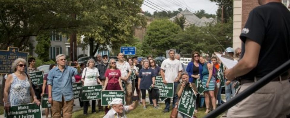 Close to 100 Rally and Propose Living Wage Legislation to Tompkins County Legislature Monday