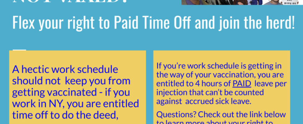 Know Rights: NY Paid Time Off for Vaccination
