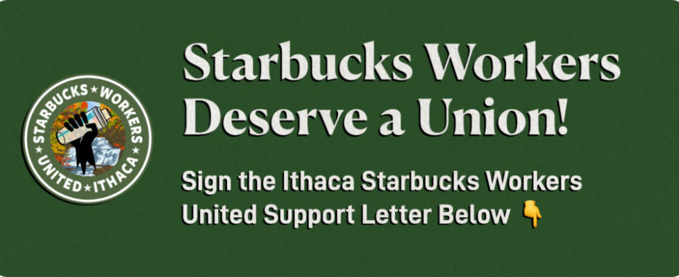 SIGN ON! Letter to Starbucks CEO About Tompkins Union Drive